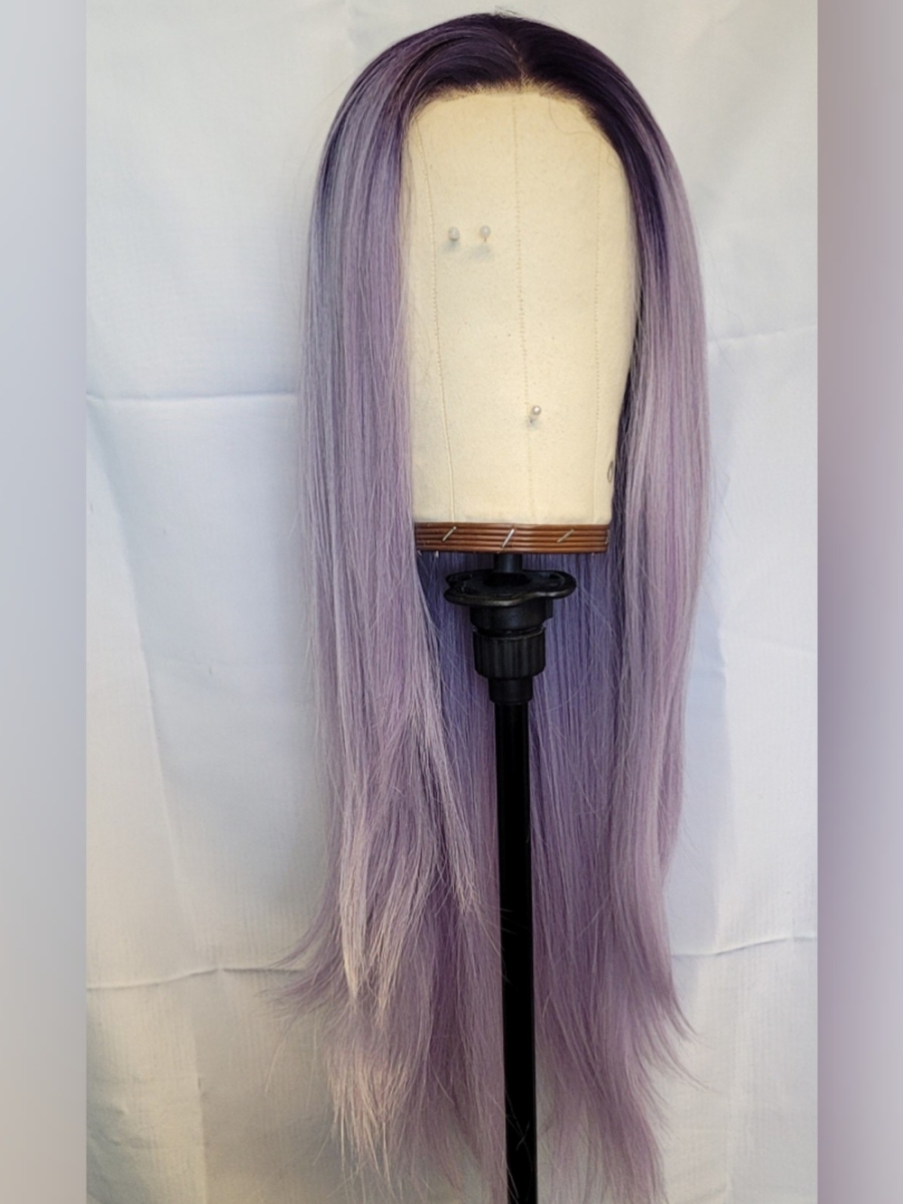 $46 Value! Long Straight Lavender Wig - Womens Synthetic Wigs